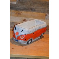 thumb-Betonnen beeld ouderwetse bus – Bloembak tuinornament-1