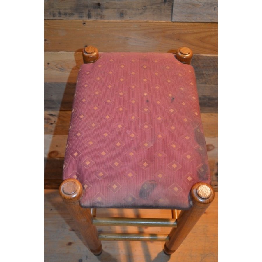 Zitkrukje blank eiken met gestoffeerde zitting-4