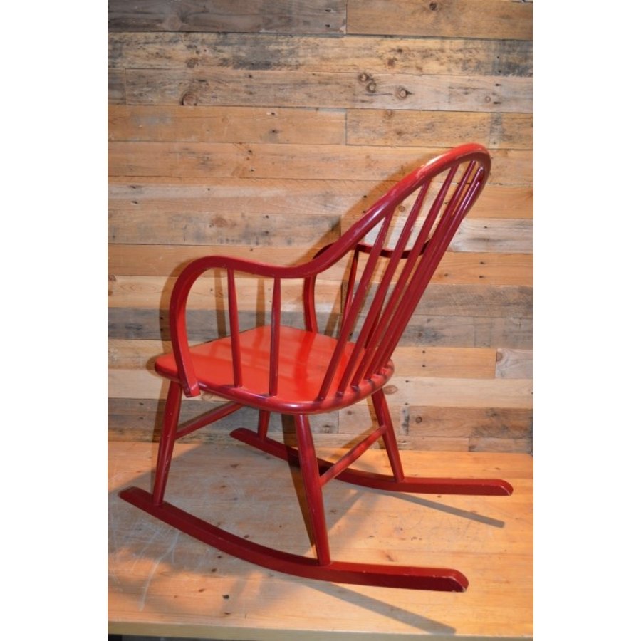 Edsby Verken schommelstoel rood Zweden-3