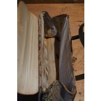 thumb-Vintage gobelin handtas met leren klep-6