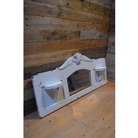 thumb-Brocante spiegel met facetglas en schapjes-1
