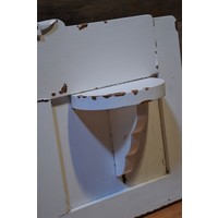 thumb-Brocante spiegel met facetglas en schapjes-3