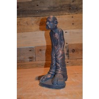 thumb-Betonnen tuinbeeld Opa Platvoet in oud brons-1