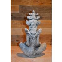 thumb-Shiva in vrouwelijke gedaante – betonnen beeld met kaarsenbakje-3