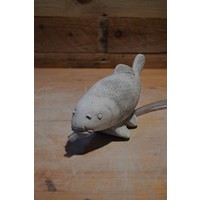 thumb-Kleine betonnen Koi karper – vijverbeeld met slang voor waterdoorvoer-3