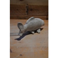 thumb-Kleine betonnen Koi karper – vijverbeeld met slang voor waterdoorvoer-4