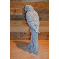 thumb-Betonnen papegaai op boomstronk – decoratiebeeld voor binnen of buiten-2