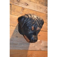 thumb-Rottweiler honden kop wanddecoratie-1