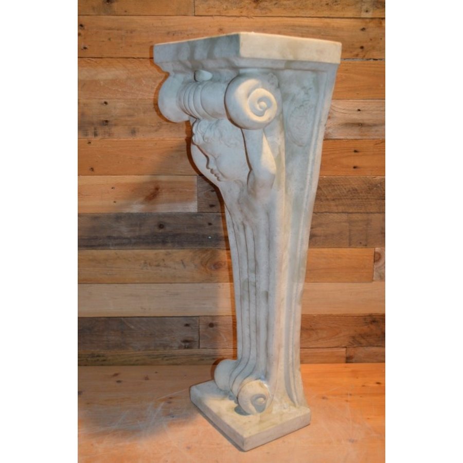 Decoratieve gipsen zuil met engel en gelijmde voet, geschikt voor binnen-3
