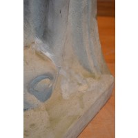 thumb-Gipsen zuil met engel als plantenstandaard of sokkel-5
