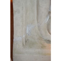thumb-Gipsen zuil met engel als plantenstandaard of sokkel-6