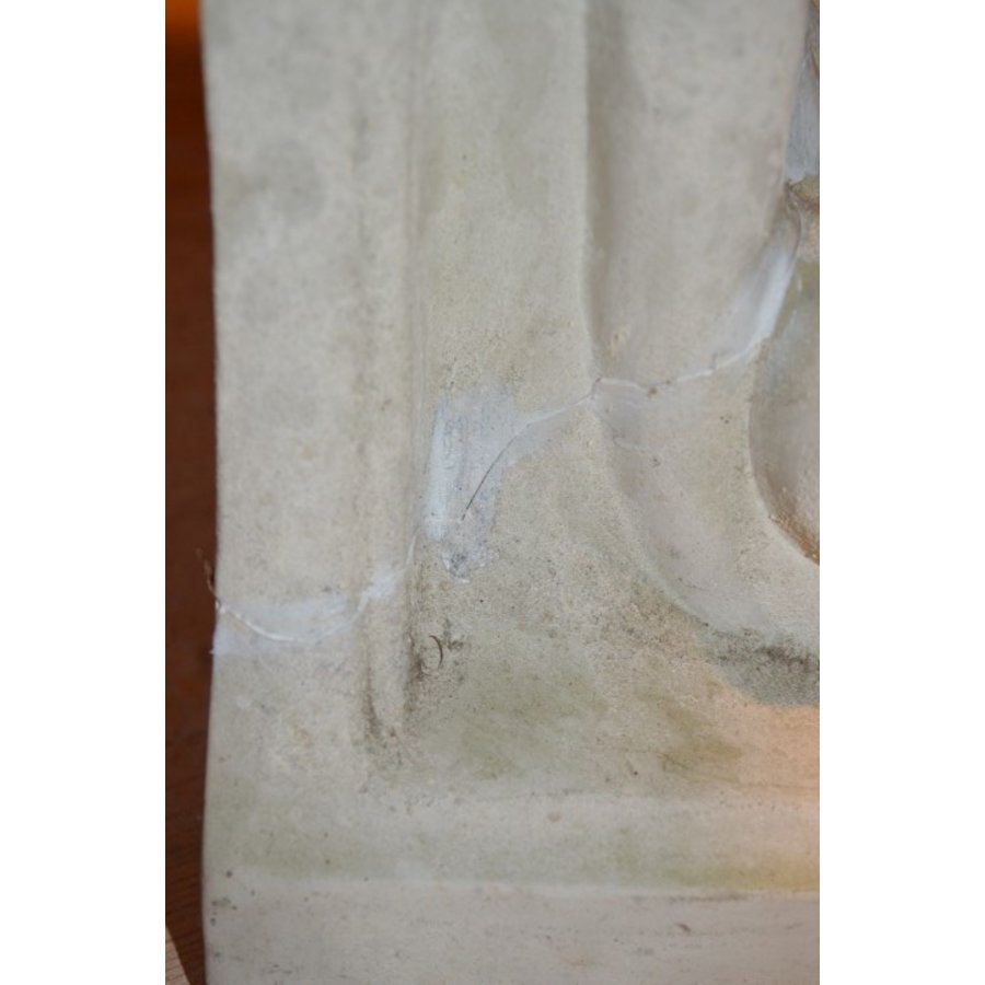 Decoratieve gipsen zuil met engel en gelijmde voet, geschikt voor binnen-6