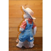 thumb-Vintage jongen met gieter en plantenbak-2
