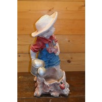 thumb-Vintage jongen met gieter en plantenbak-6