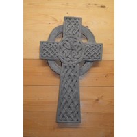 thumb-Keltisch kruis van beton als wanddecoratie of gedenksymbool-1
