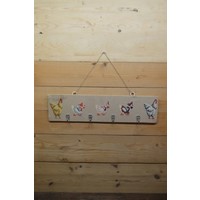 thumb-Brocante kinder kapstok met geborduurd paneel-1