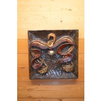 thumb-Houten wandbord met houtsnijwerk Weegschaal-1