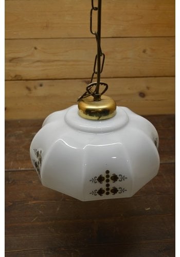 Ouderwetse glazen hanglamp 