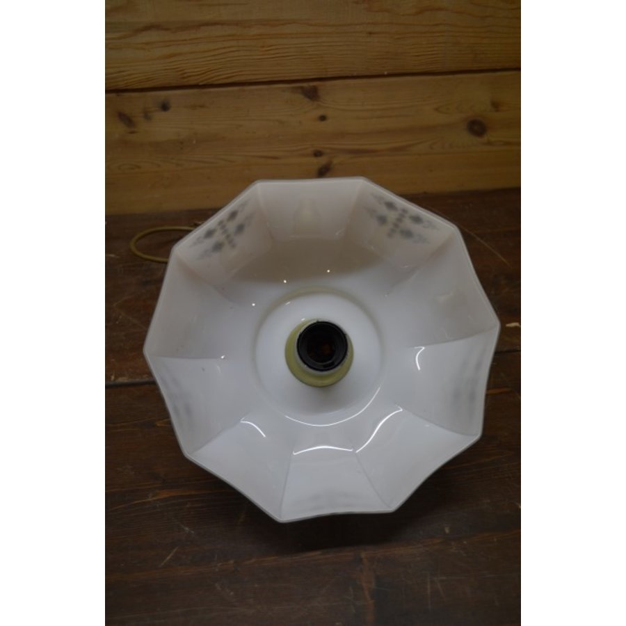 Ouderwetse glazen plafond lamp met ketting-4