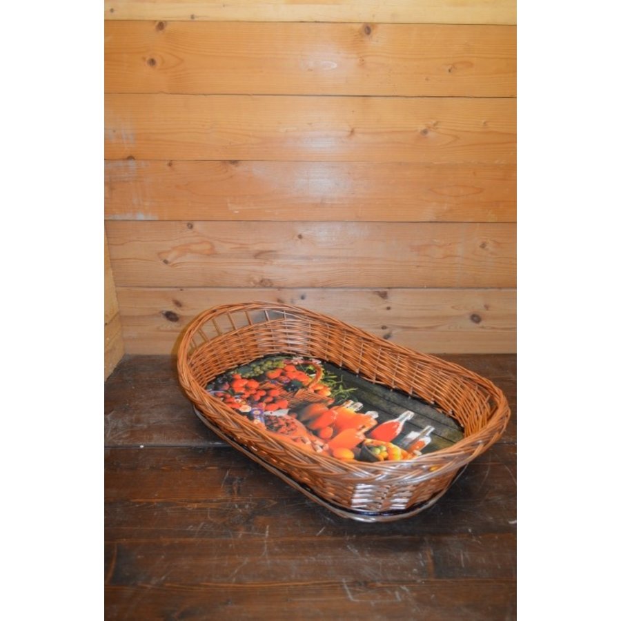 Dienblad van gevlochten riet-1