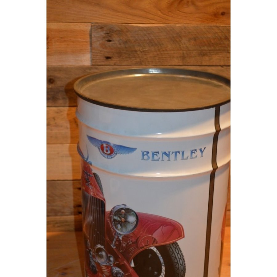 Vintage Bentley metalen opbergton met logo-2