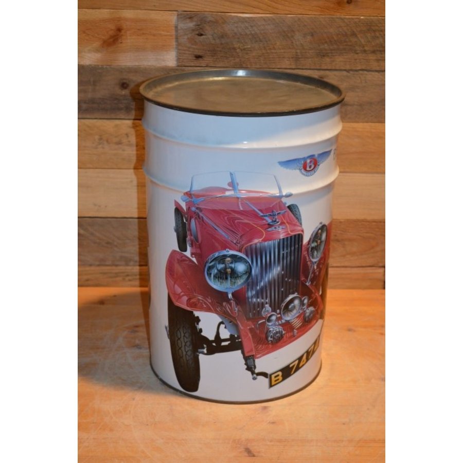 Vintage Bentley metalen opbergton met logo-4