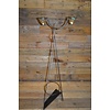 LoodsVol, Tweedehands Metalen design kandelaar met 2 glazen houders