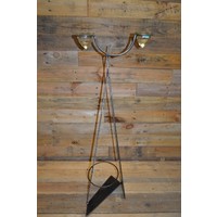 thumb-Metalen design kandelaar met 2 glazen houders-1