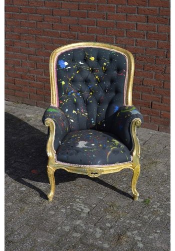 Kunstzinnige barok fauteuil 