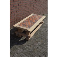 thumb-Salontafel met tegelblad gezandstraald-3