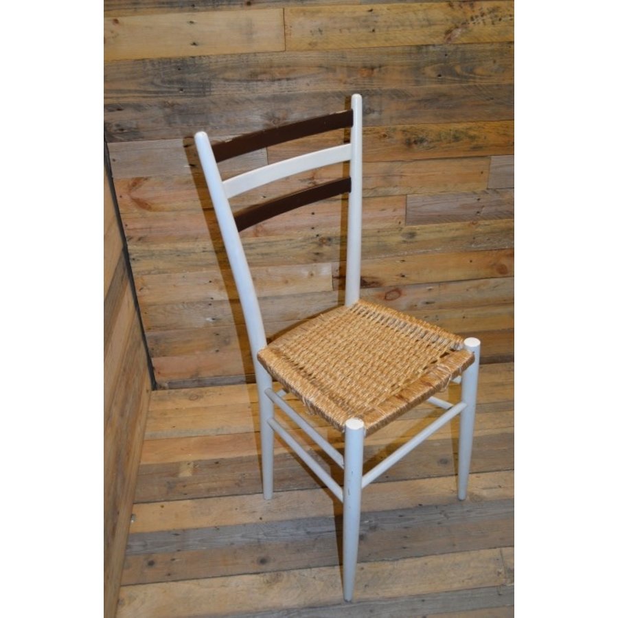 Retro keukenstoel touw gevlochten zit mat-1