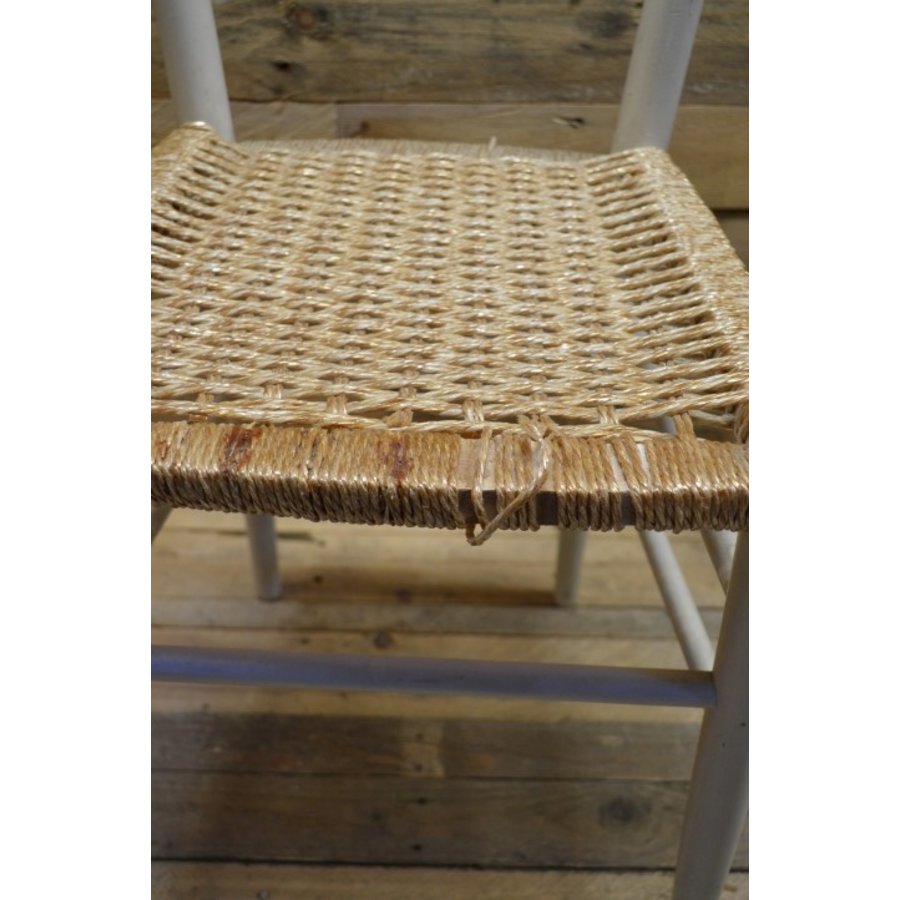 Retro keukenstoel touw gevlochten zit mat-4