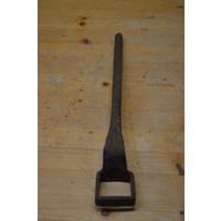 thumb-Antieke handgesmede blok sleutel van metaal-4