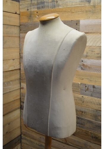Paspop heren buste met houten poot 