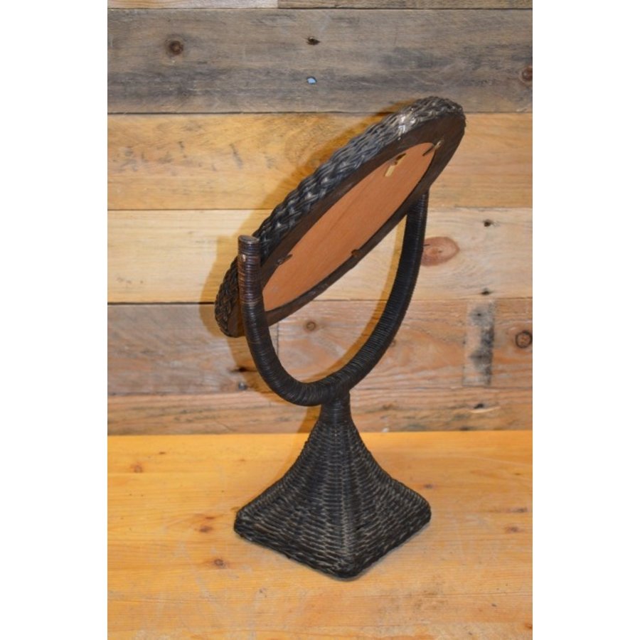 Vintage opmaakspiegeltje van rotan-3