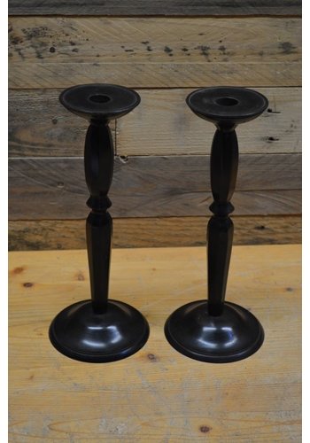 Metalen kandelaars set van 2 
