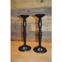 thumb-Set van 2 zwarte metalen kandelaars-2