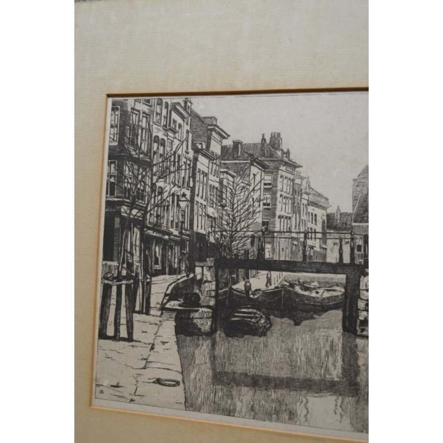 Jan Sirks ets Delftsche Vaart Rotterdam ca. 1910-2