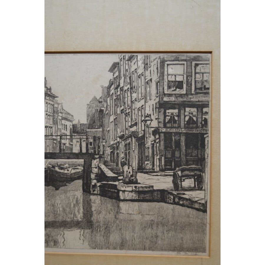 Jan Sirks ets Delftsche Vaart Rotterdam ca. 1910-3