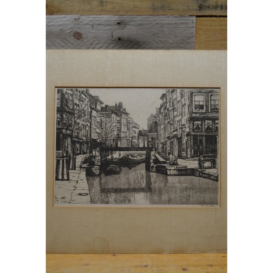 Jan Sirks ets Delftsche Vaart Rotterdam ca. 1910-10