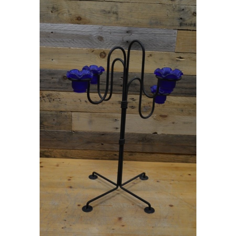 Metalen houder met glaasjes-2