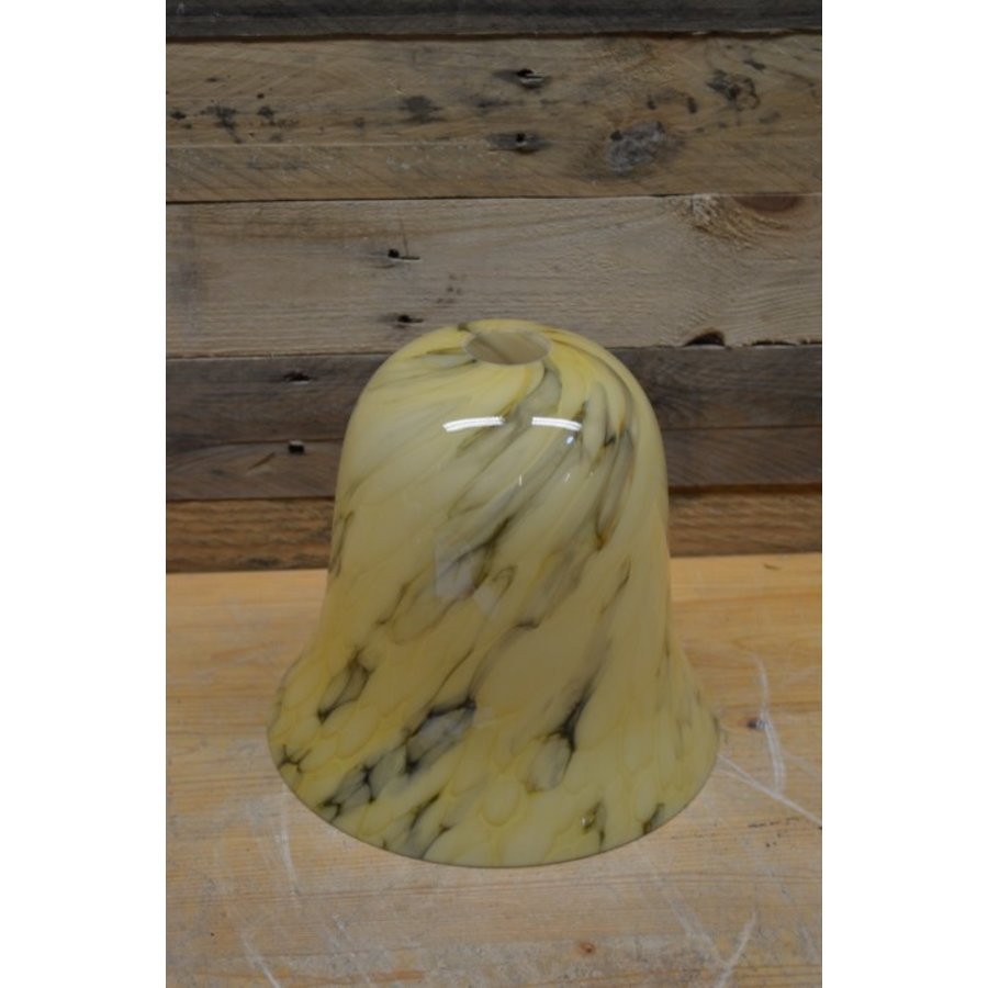 Art Deco gemarmerd kelkglas voor hanglamp-1