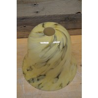 thumb-Art Deco gemarmerd kelkglas voor hanglamp-3
