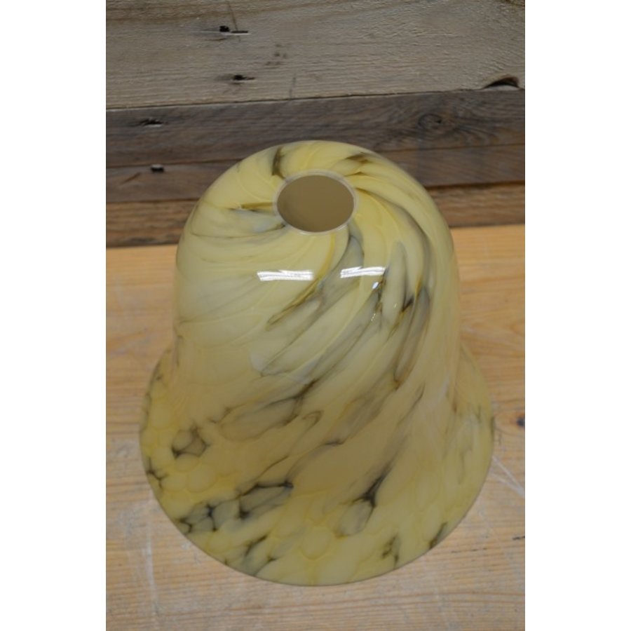 Art Deco gemarmerd kelkglas voor hanglamp-3