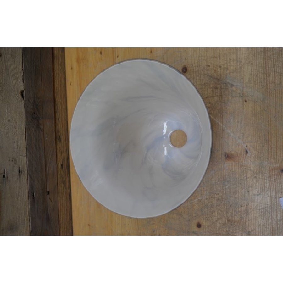Art Deco gemarmerd kelkglas voor hanglamp-4