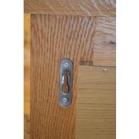 thumb-Moderne spiegel met facetglas in massief eiken lijst-5