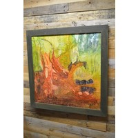 thumb-Modern abstract schilderij boslandschap-3