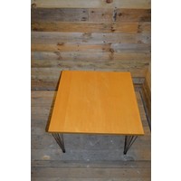 thumb-Vierkante Fritz Hansen Span-poottafel in beuken fineer door Arne Jacobsen-2