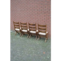 thumb-Eiken stoelen met crème zitting set van 4-3