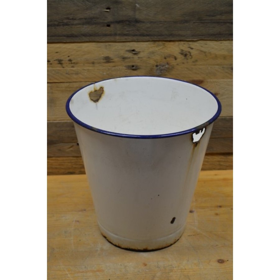 Witte emaille emmer jaren 50-3